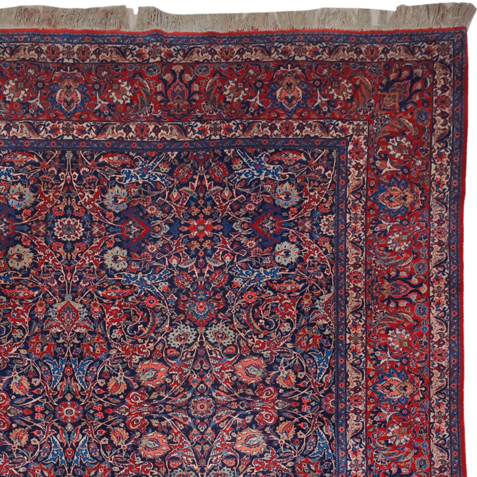 Persischer Keshan-Teppich, Ende des 19. Jahrhunderts im Zustand „Gut“ im Angebot in Sultanahmet, 34