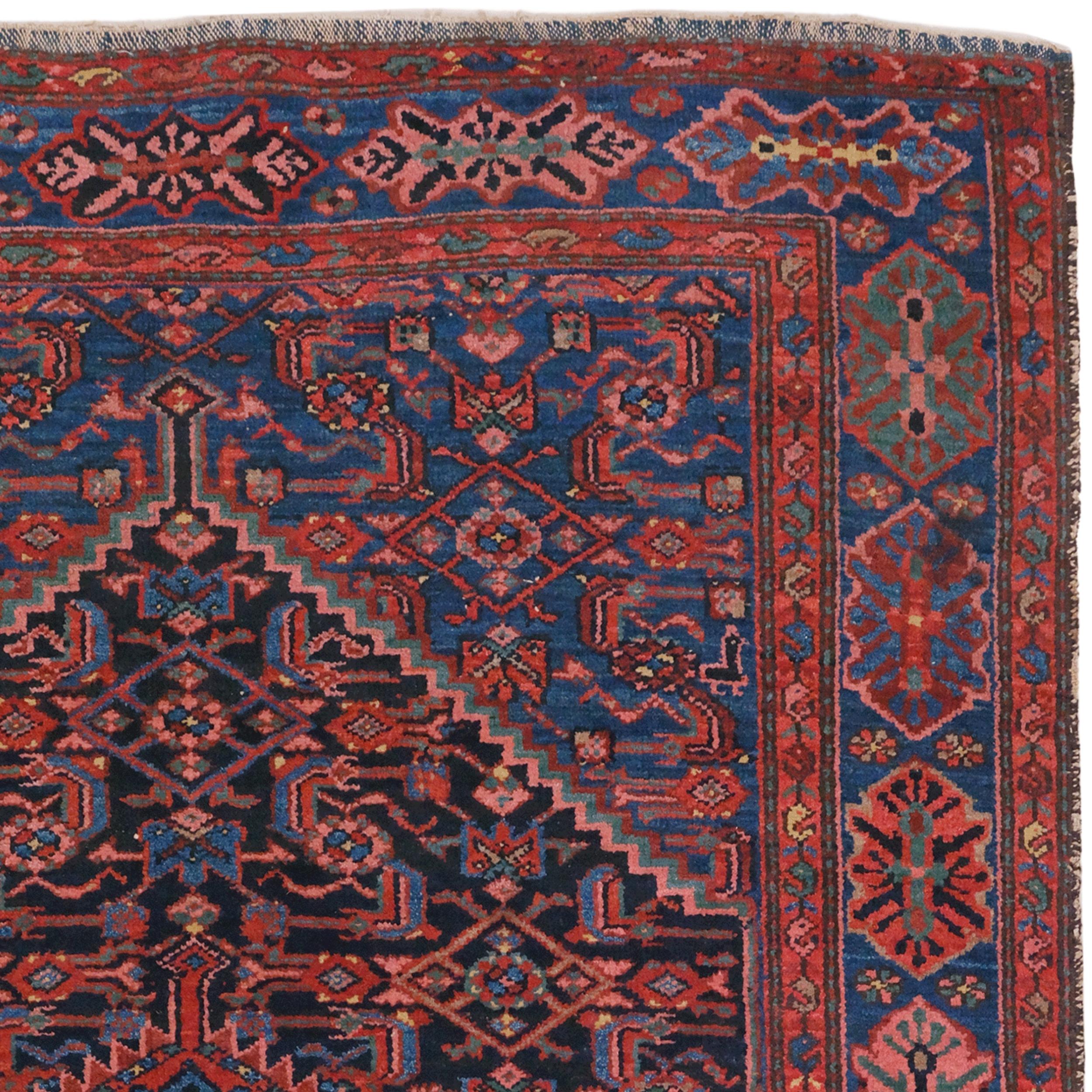 Antiker Bidjar-Teppich aus dem 19. Jahrhundert (Handgewebt) im Angebot