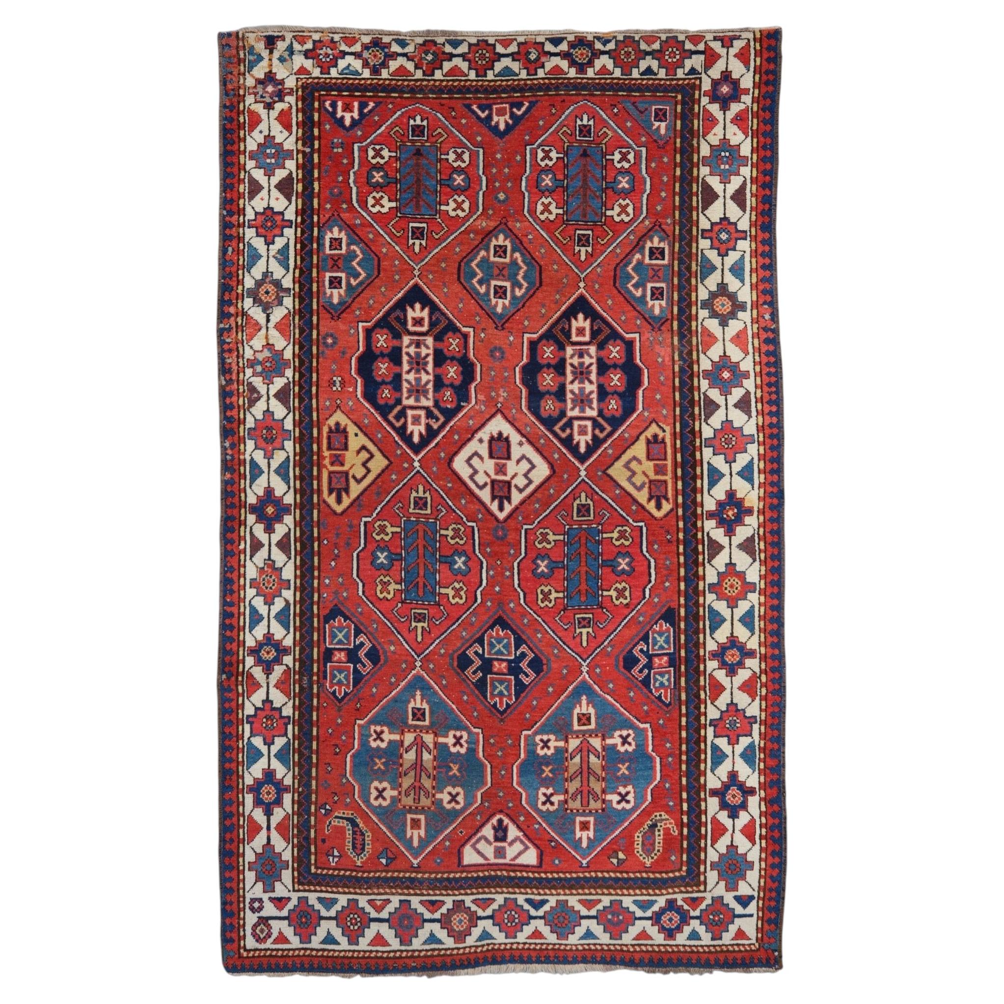 Antique Kazak Rug - Late 19th Century