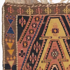Late 19th Century Antique Anatolian Tribal Flatweave Kilim Rug
