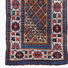 Antique Kazak Long Rug - Late 19th Century