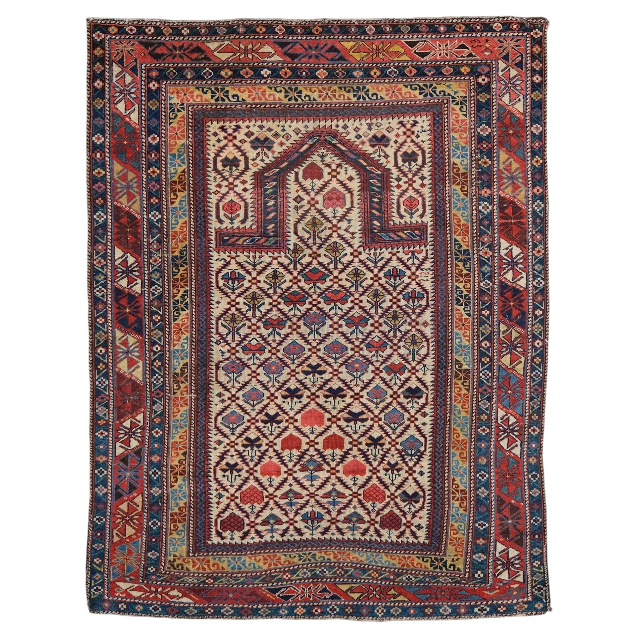 Antique Shirvan Prayer Rug - Late 19th Century