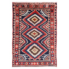 Tapis ancien à motifs géométriques - Fin du XIXe siècle