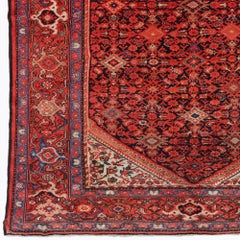 Tapis ancien aux motifs floraux, géométriques et tribaux - Fin du XIXe siècle
