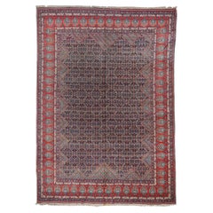 Antique Floral Design Carpet - Late 19th Century