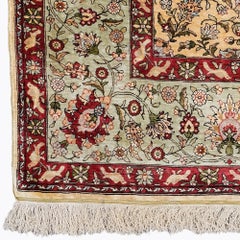 Antique Silk Hereke Rug - Mid 20th Century