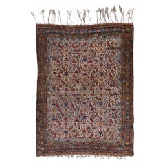 Alfombra Shekarlu antigua con motivos florales - Finales del siglo XIX