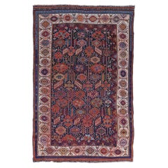 Floral and Garden Design Antique Carpet - Late 19th Century