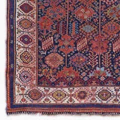 Floral and Garden Design Antique Carpet - Late 19th Century