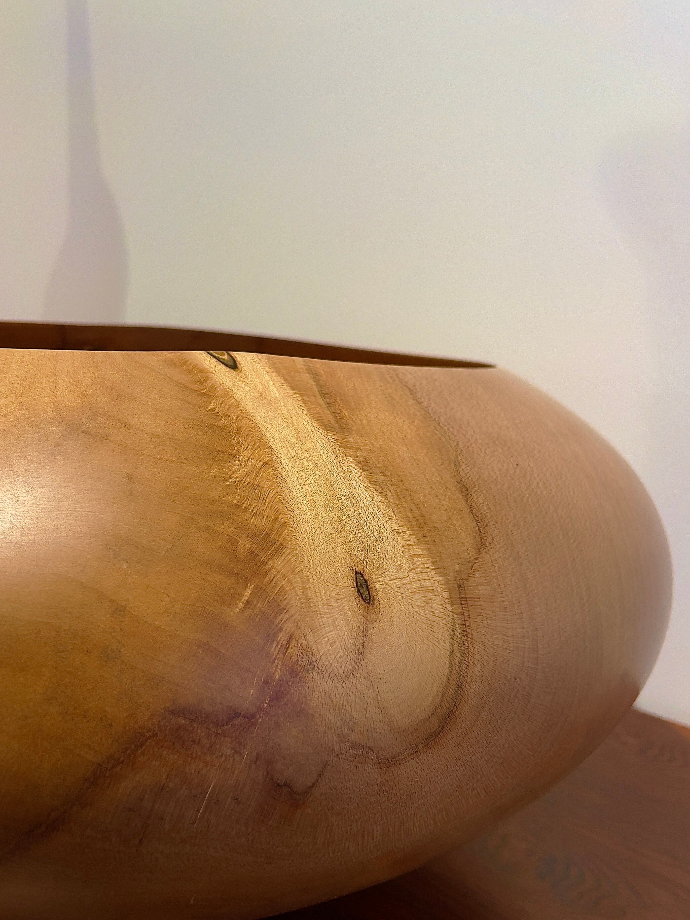 Bellissima ciotola in legno tornito dell'artista francese Ralph Ribour, in uno stile minimalista e raffinato.
Pezzo contemporaneo in sicomoro.
H23 x D40 cm

