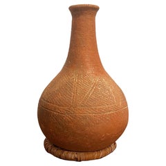 Vase en terre cuite gravée (Niger, Afrique)