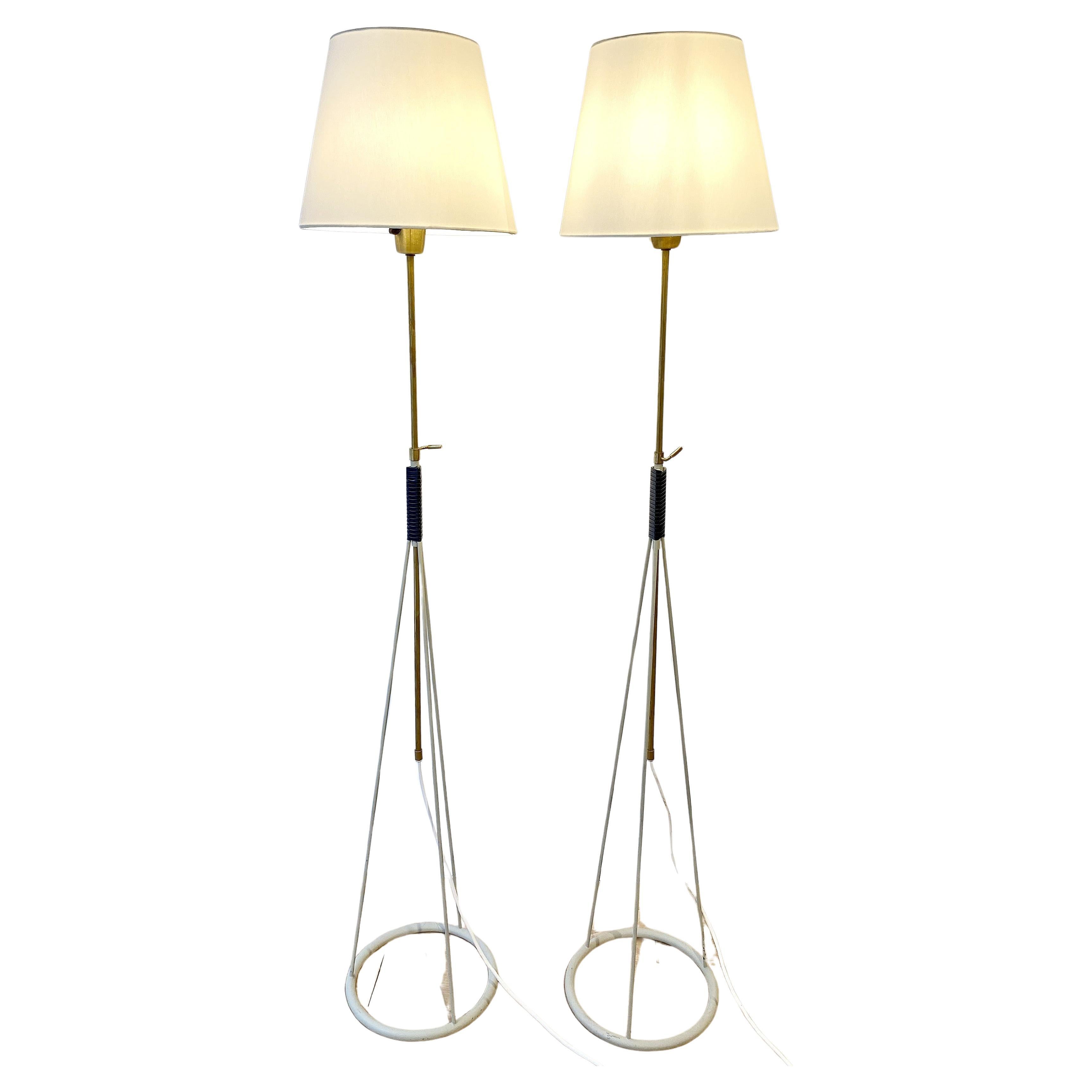 Paire de lampadaires d'Eje Ahlgren pour Luco, design des années 1950