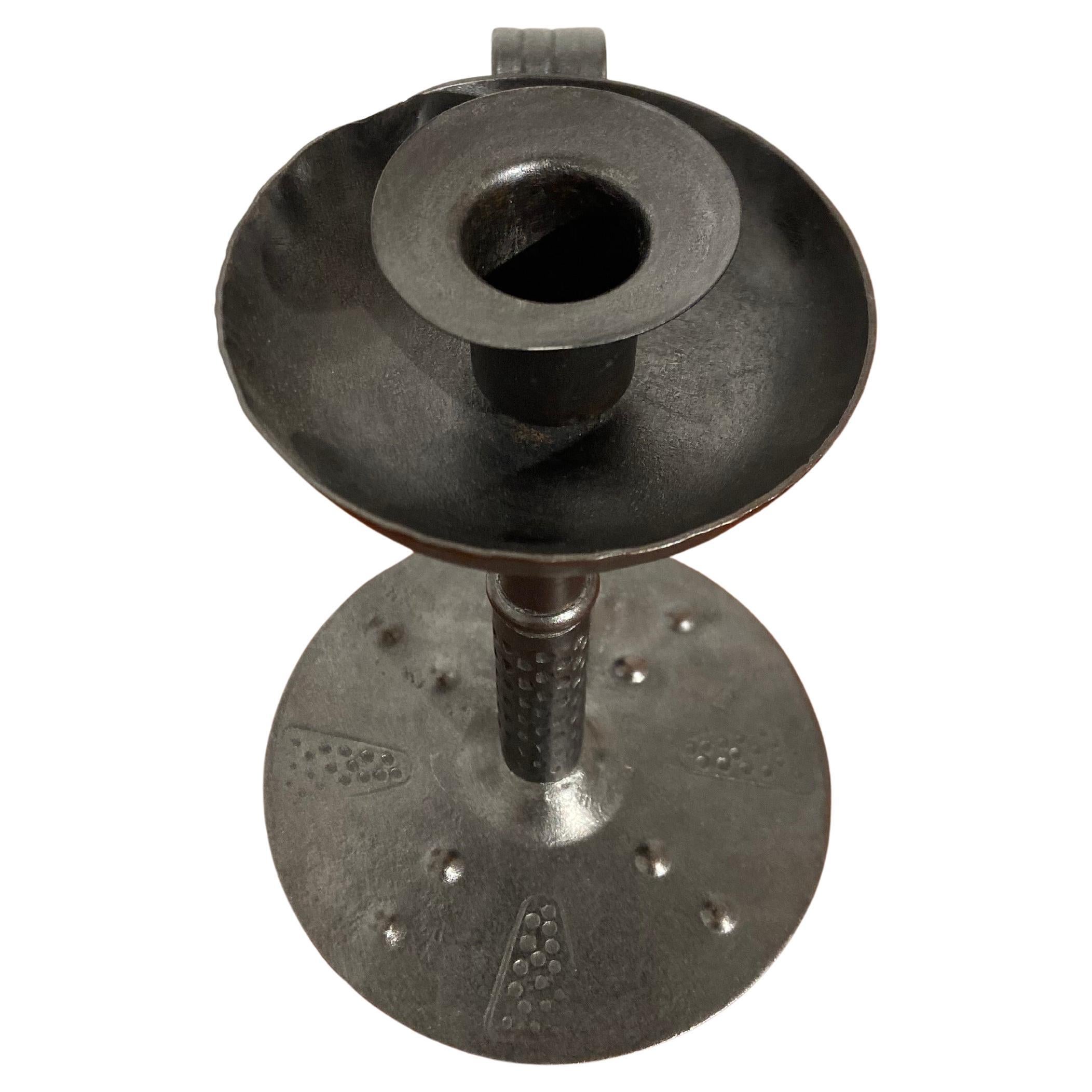 Arts & Crafts Candlestick 1900 Goberg In Good Condition For Sale In PARIS, FR