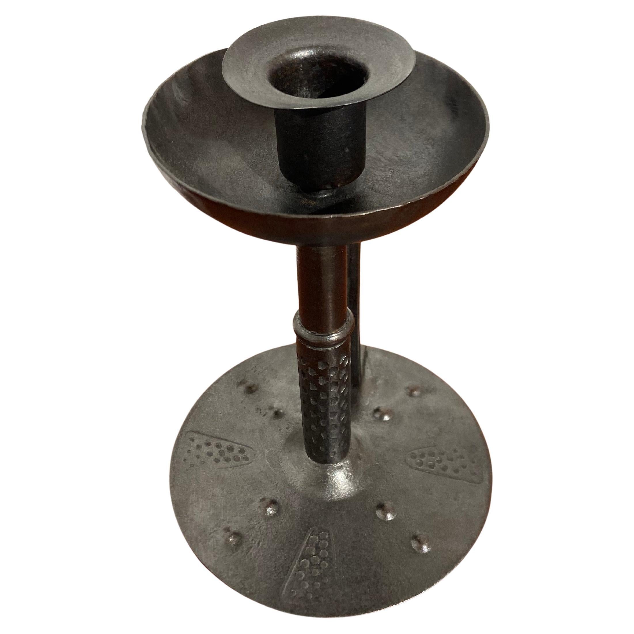 German Arts & Crafts Candlestick 1900 Goberg For Sale