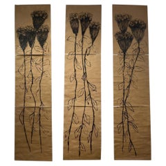 Orpins 2-3-1 Acrylic Wall Art, Hand-Painted, 21st Century, France