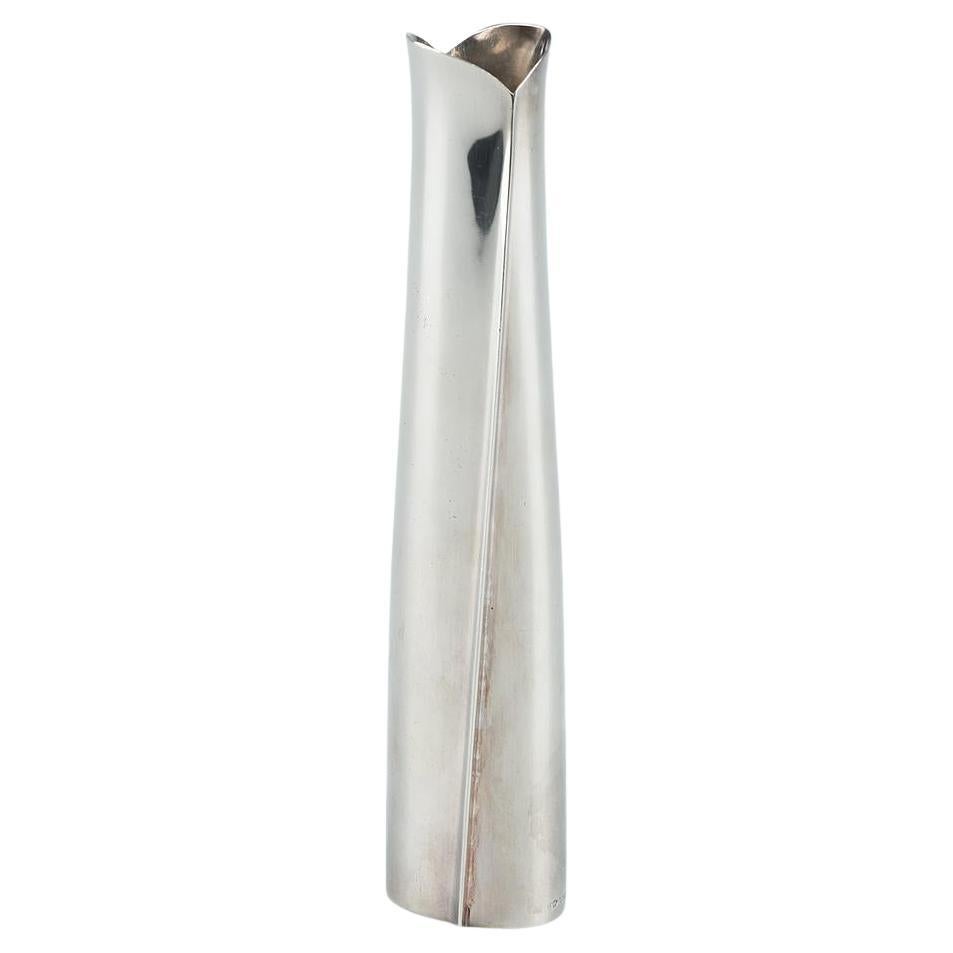 Sterling silver vase by Tapio Wirkkala for Kultakeskus For Sale