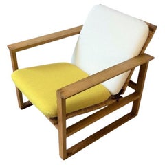 Børge Mogensen Lounge Chair Model 2256, Cane Seat, Oak Frame, 1956