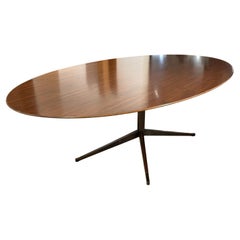 Table Florence Knoll plateau en noyer