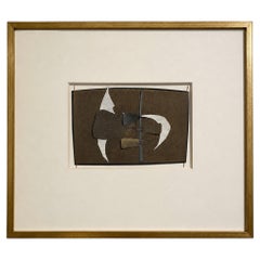 Mixed Media Collages Staples on paper by Joe Downing 1953