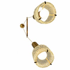 Elegante lámpara colgante de doble suspensión de Carl Fagerlund, 1960