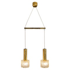 Elegante lámpara colgante de doble suspensión de Carl Fagerlund, 1960
