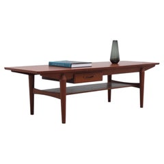 Large Coffee Table with Magazine Rack & Double-Sided Drawer by O.M.F., 1960s