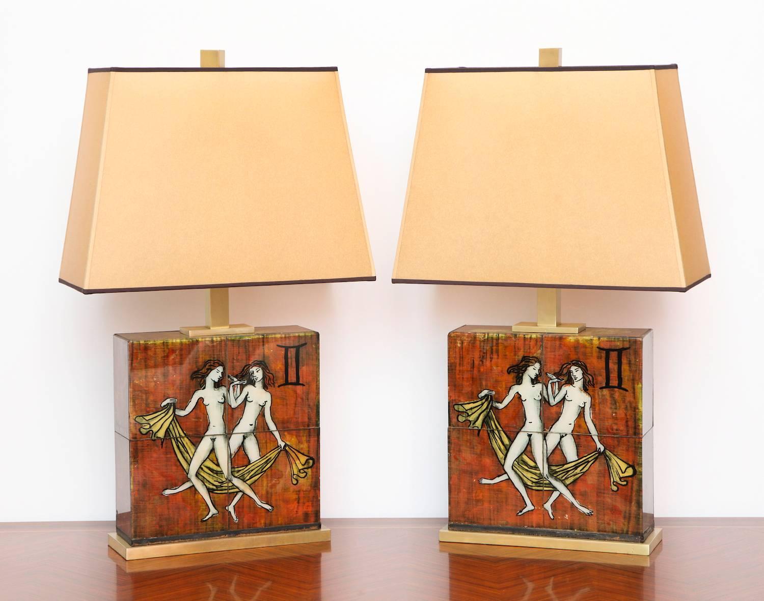 Mid-Century Modern Unique Pair of Table Lamps by Paul Laszlo and Karin Van Leyden