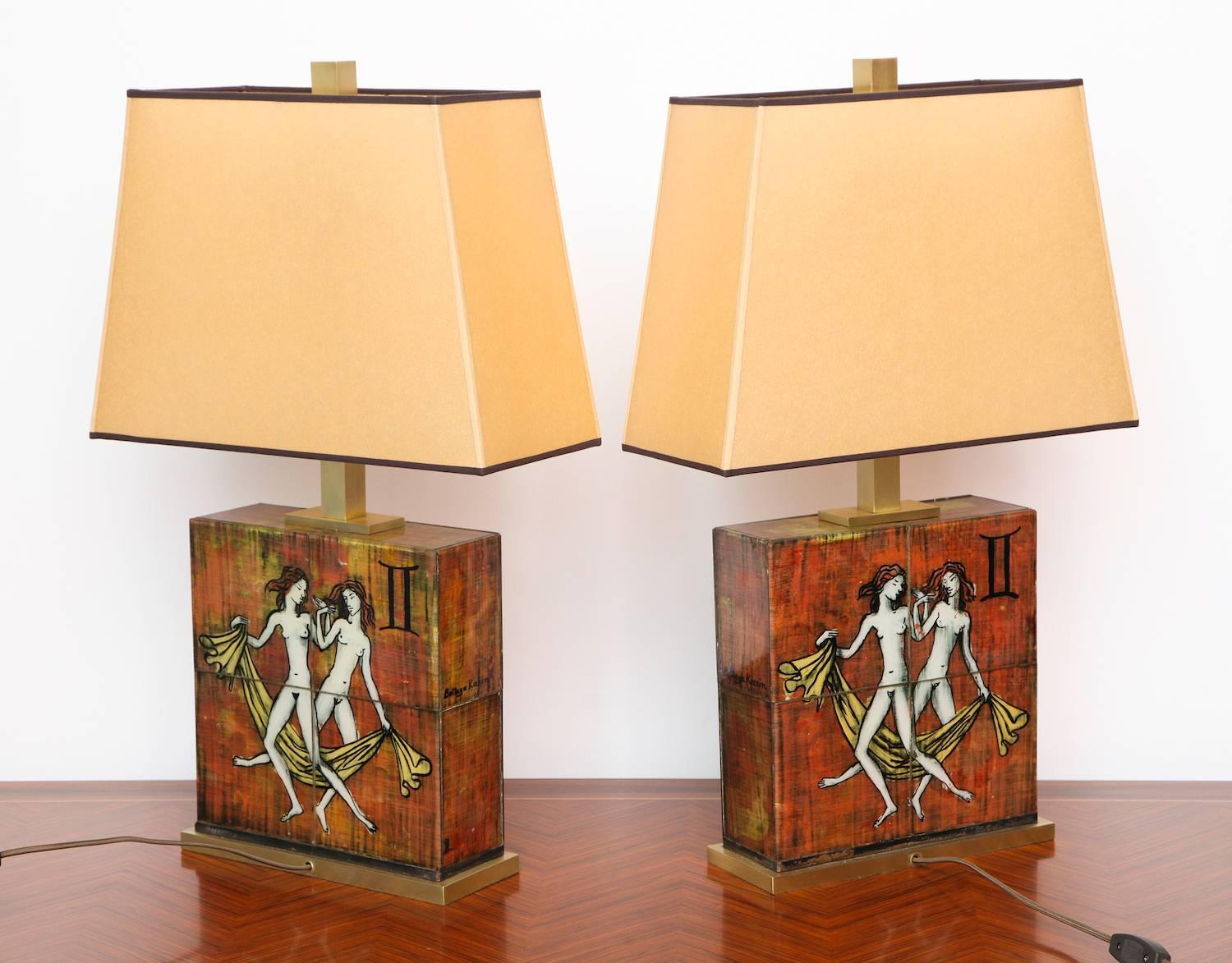 Unique Pair of Table Lamps by Paul Laszlo and Karin Van Leyden In Excellent Condition In New York, NY