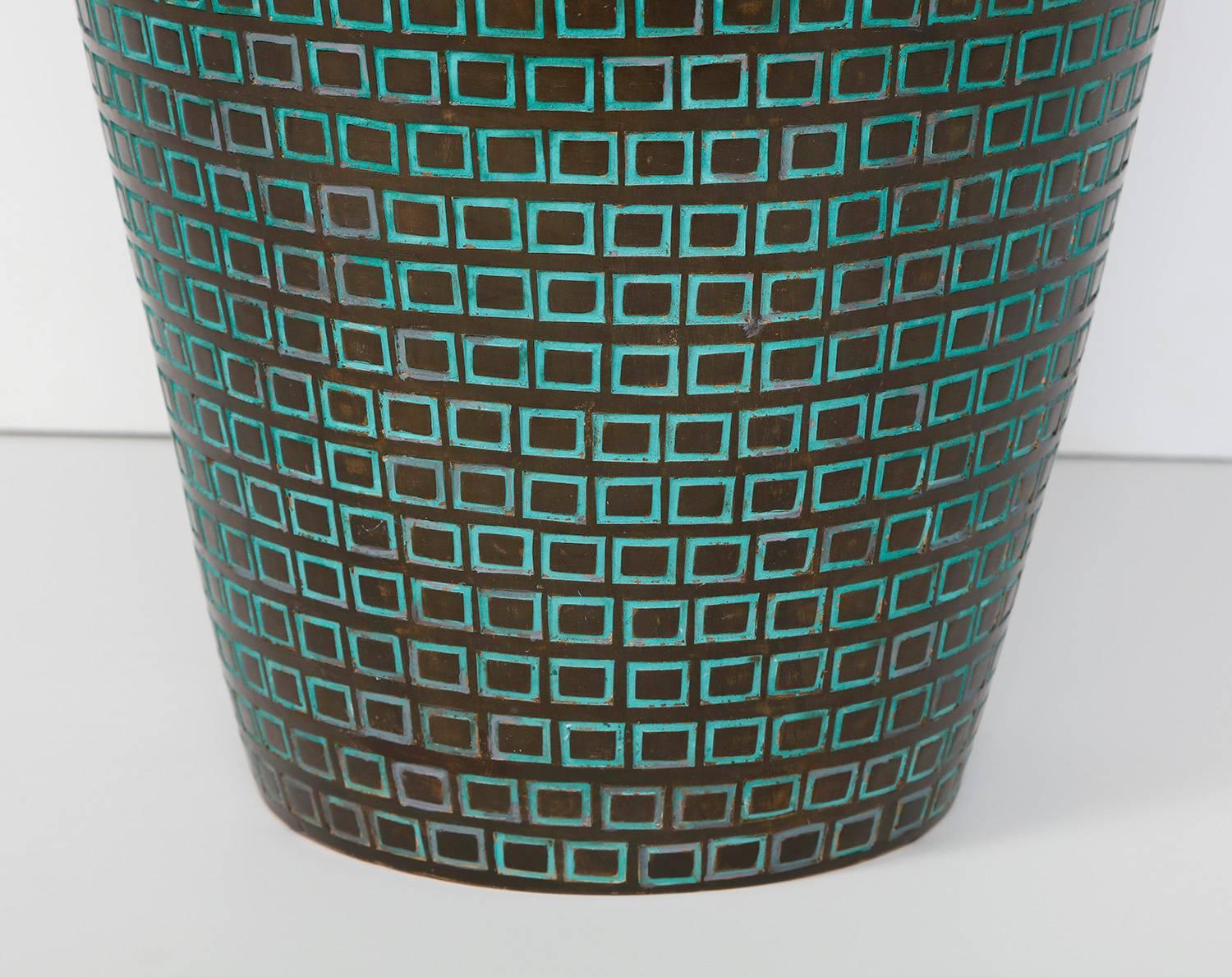 Mid-Century Modern Large-Scale Ceramic Vase by Batiguani