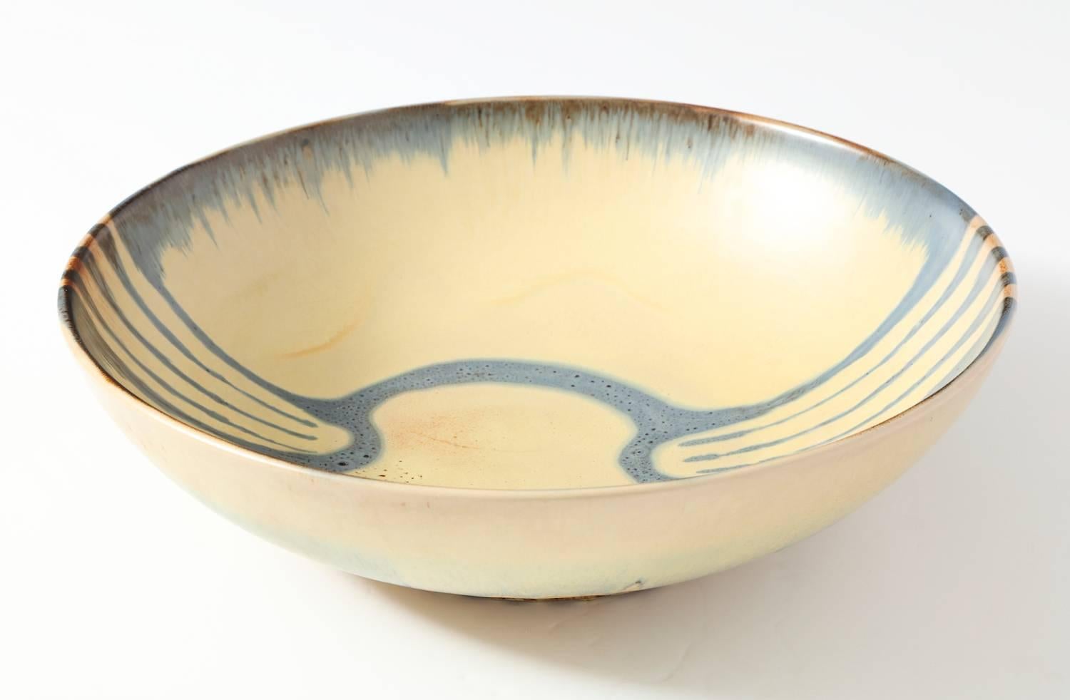 Late 20th Century Large Earthenware Bowl by Jana Merlo