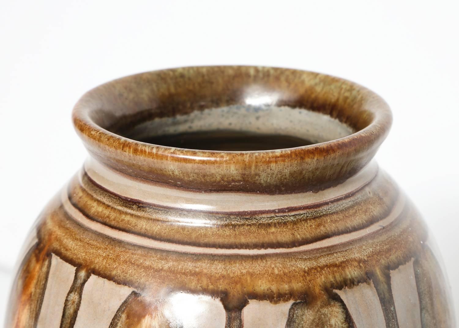 Italian Patterned Earthenware Vase by Jana Merlo