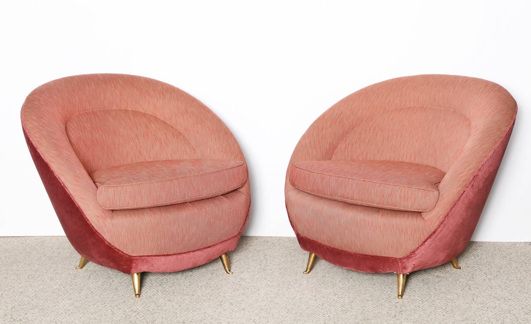 Italian Guglielmo Veronesi Lounge Chairs 