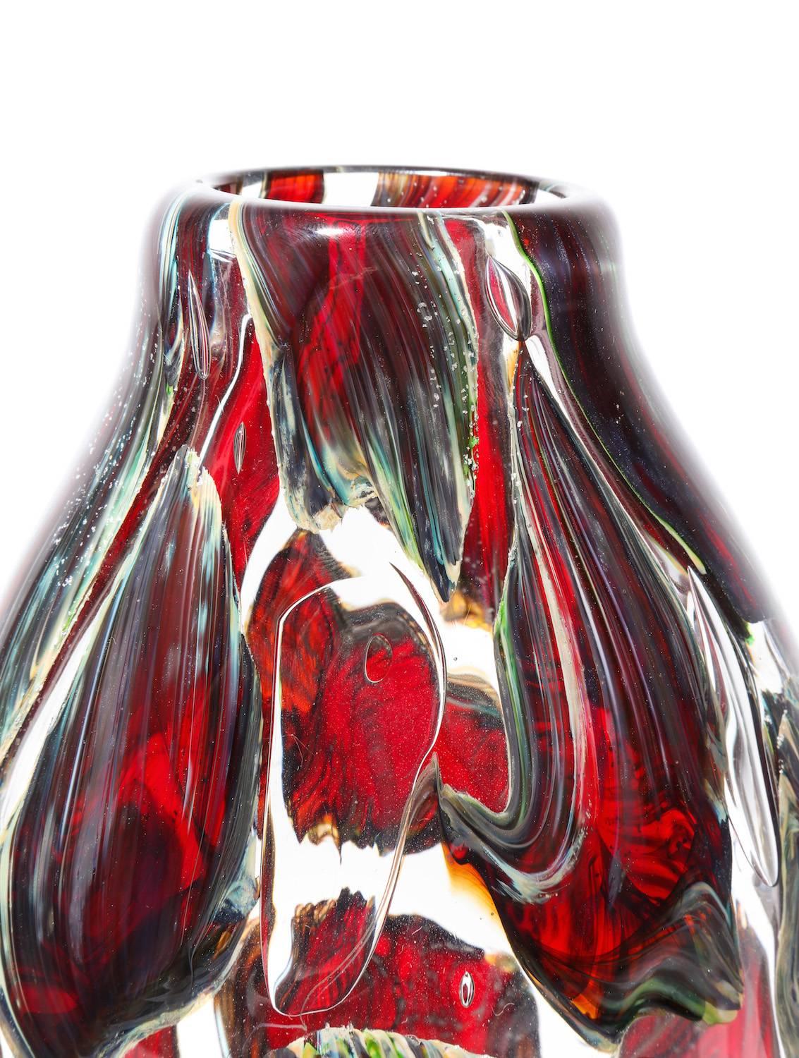 Italian Studio Blown Vase by Eugenio Ferro
