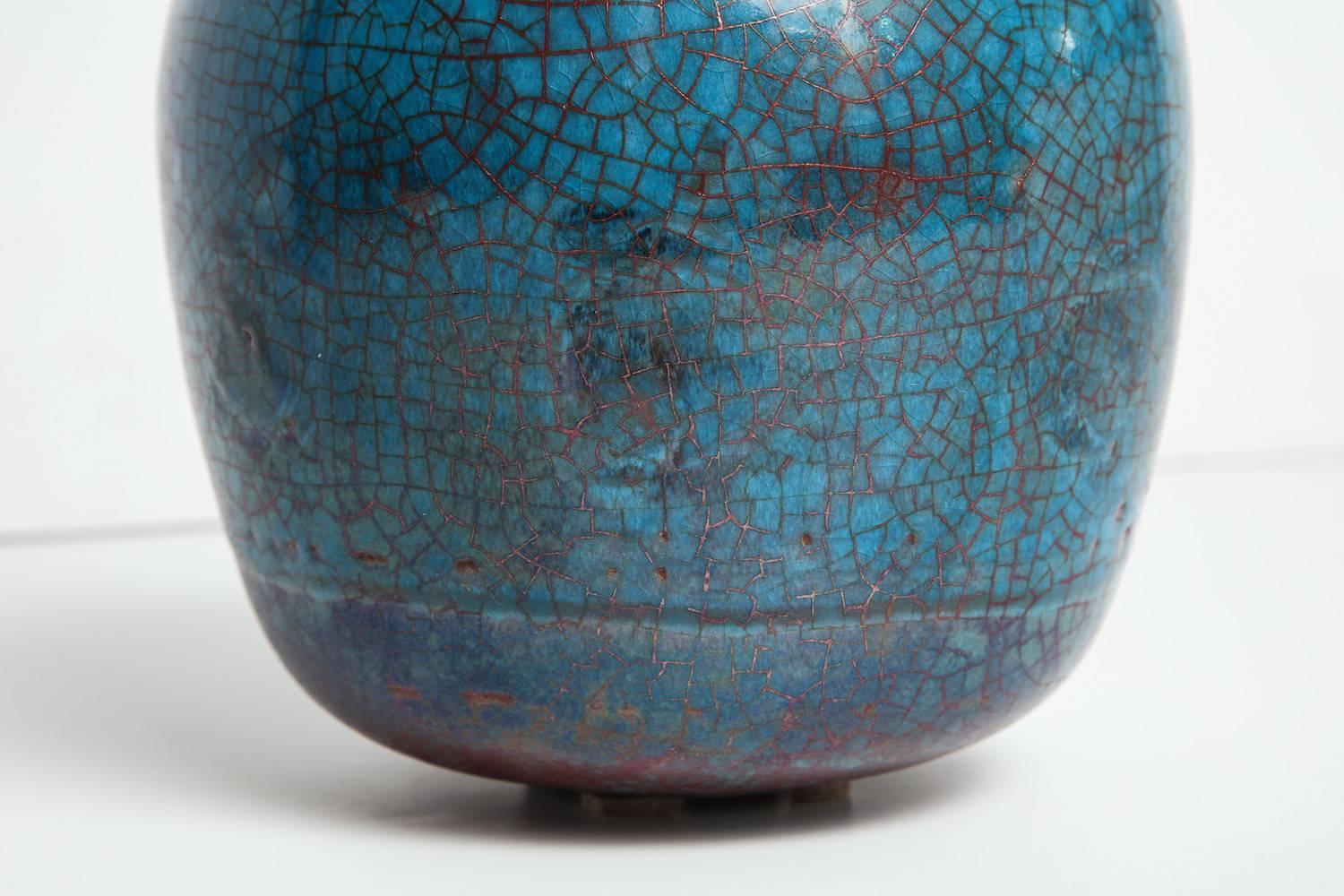 Keramikflasche von Carlo Zauli (Moderne der Mitte des Jahrhunderts)