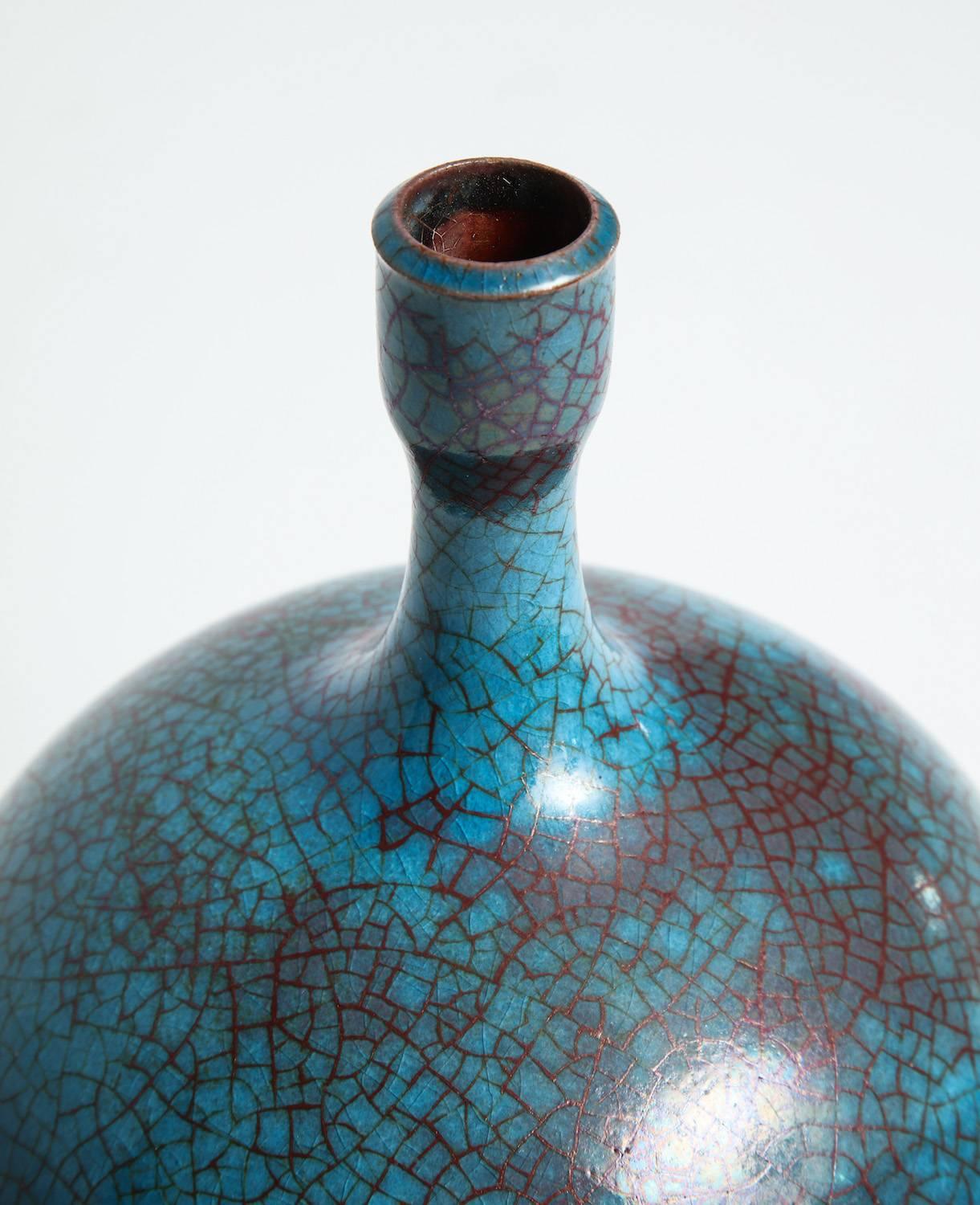 Italian Ceramic Bottle by Carlo Zauli