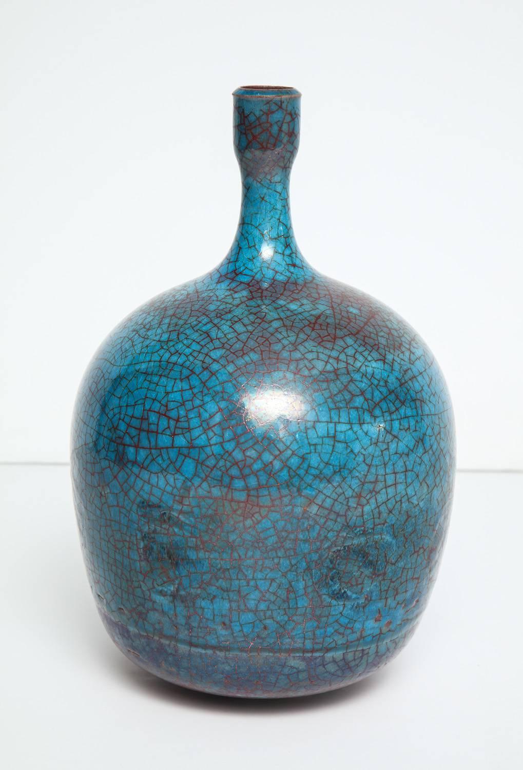 Mid-20th Century Ceramic Bottle by Carlo Zauli
