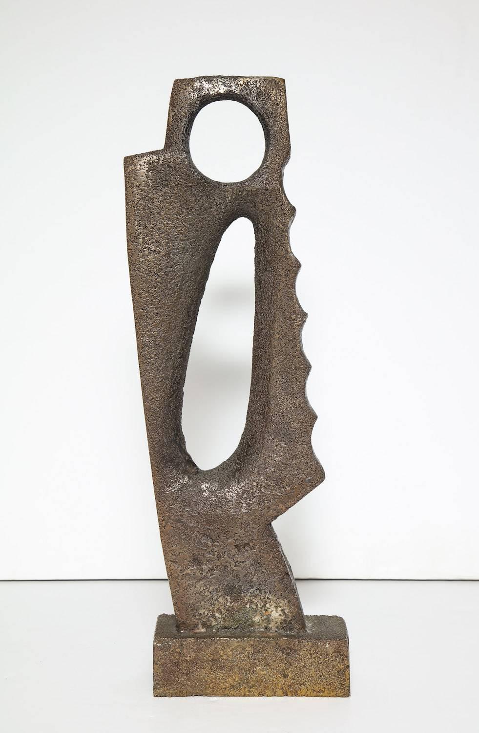 Cast Abstract Bronze Sculpture