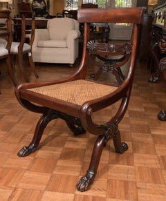 Pair of Regency Curule Side Chairs, After Gillows