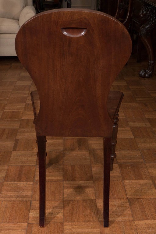 Set of Four Mahogany Hall Chairs 3
