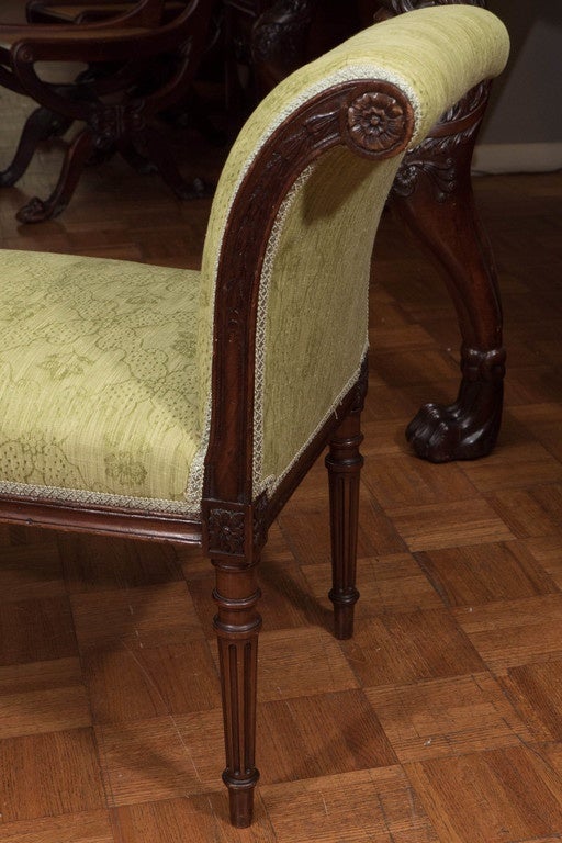 Early 19th Century Regency Mahogany Window Seat For Sale