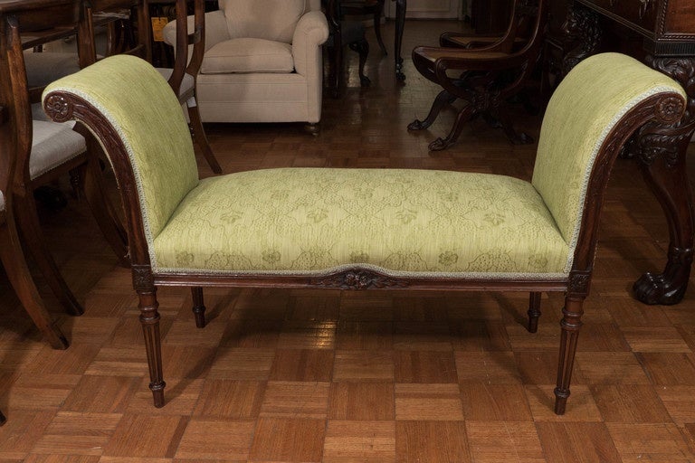 Early 19th Century Regency Mahogany Window Seat For Sale