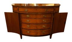 Satinwood Adam Style Demilune Commode/Chest of Drawers