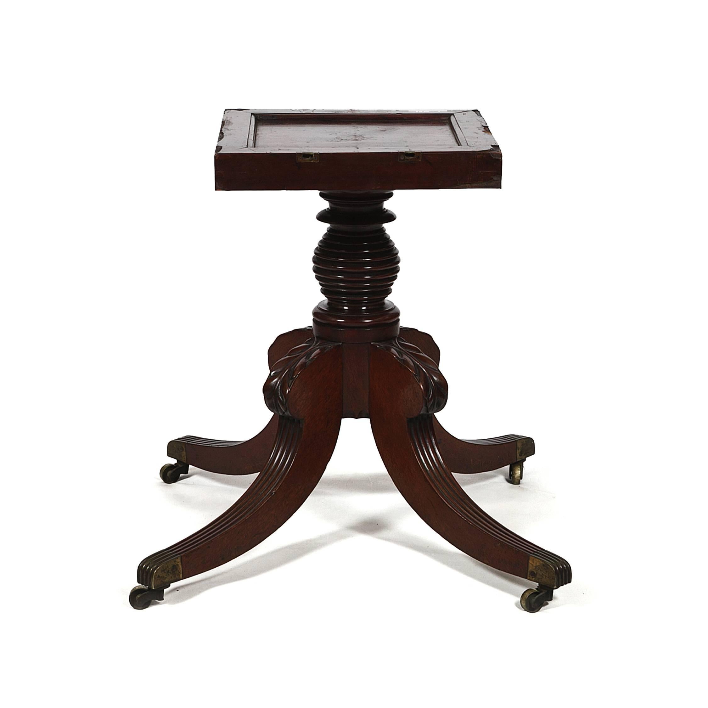 Irish Circular Regency Mahogany Pedestal Dining Table For Sale