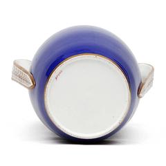 Pair of English Spode Vases with Bristol Blue Glaze