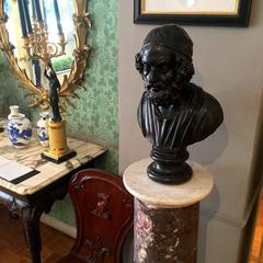 Early 19th Century Painted Plaster Bust of Homer