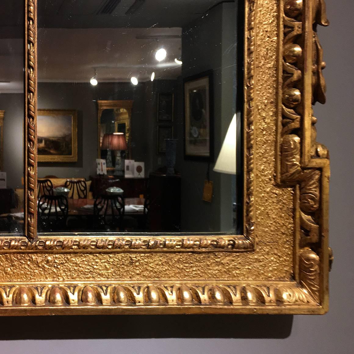 Mid-19th Century Early Victorian Gilt Overmantel Mirror