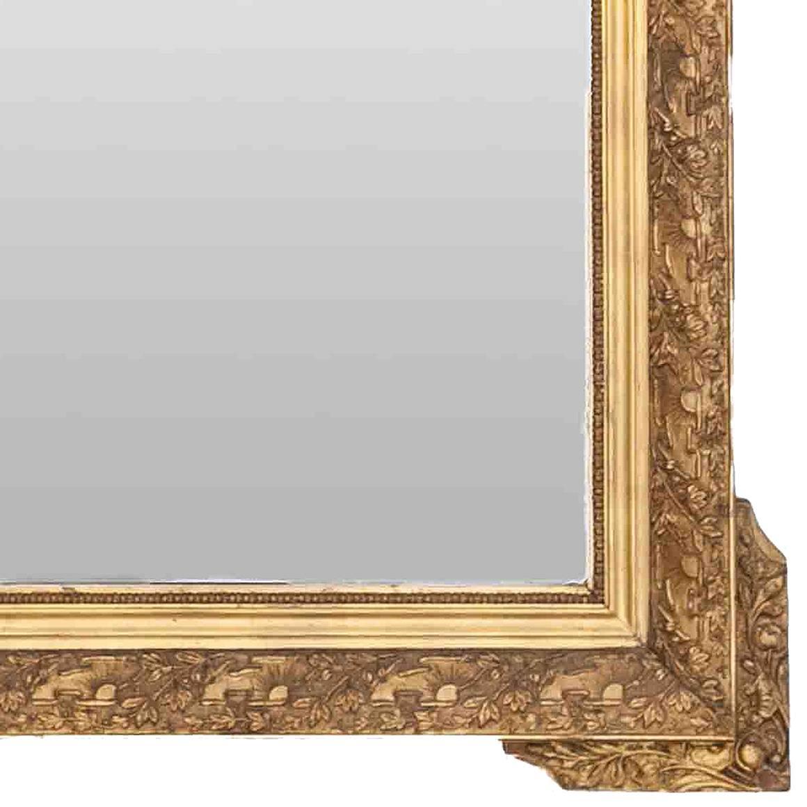 Vergoldeter Wandspiegel aus dem 19. Jahrhundert (Europäisch) im Angebot