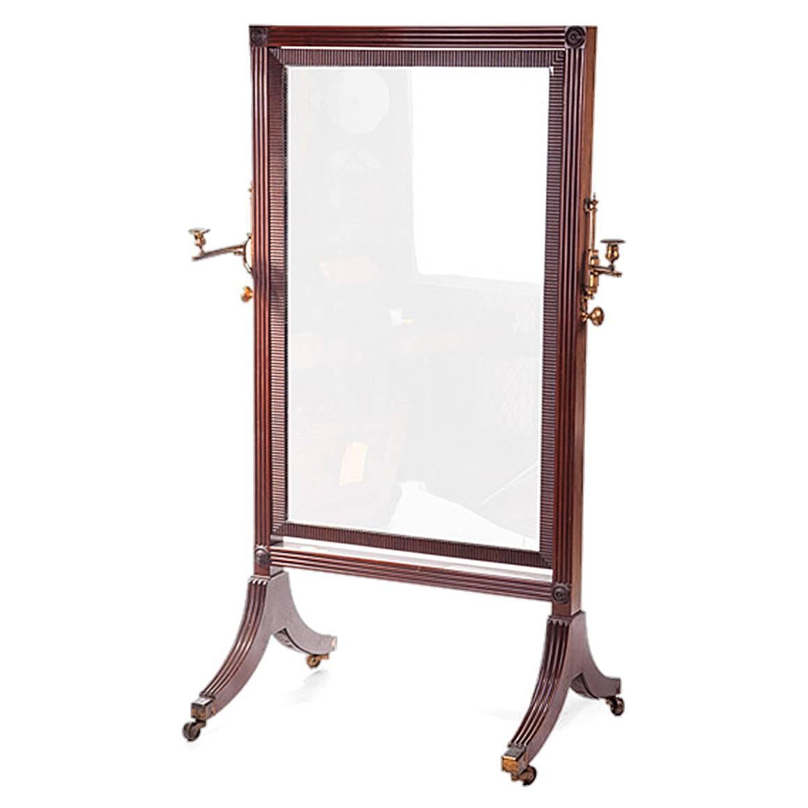 19th Century William IV Century Cheval Mirror