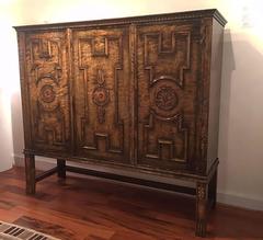 Flamed Birch "Roma" Cabinet by Axel Einar Hjorth, ca. 1925