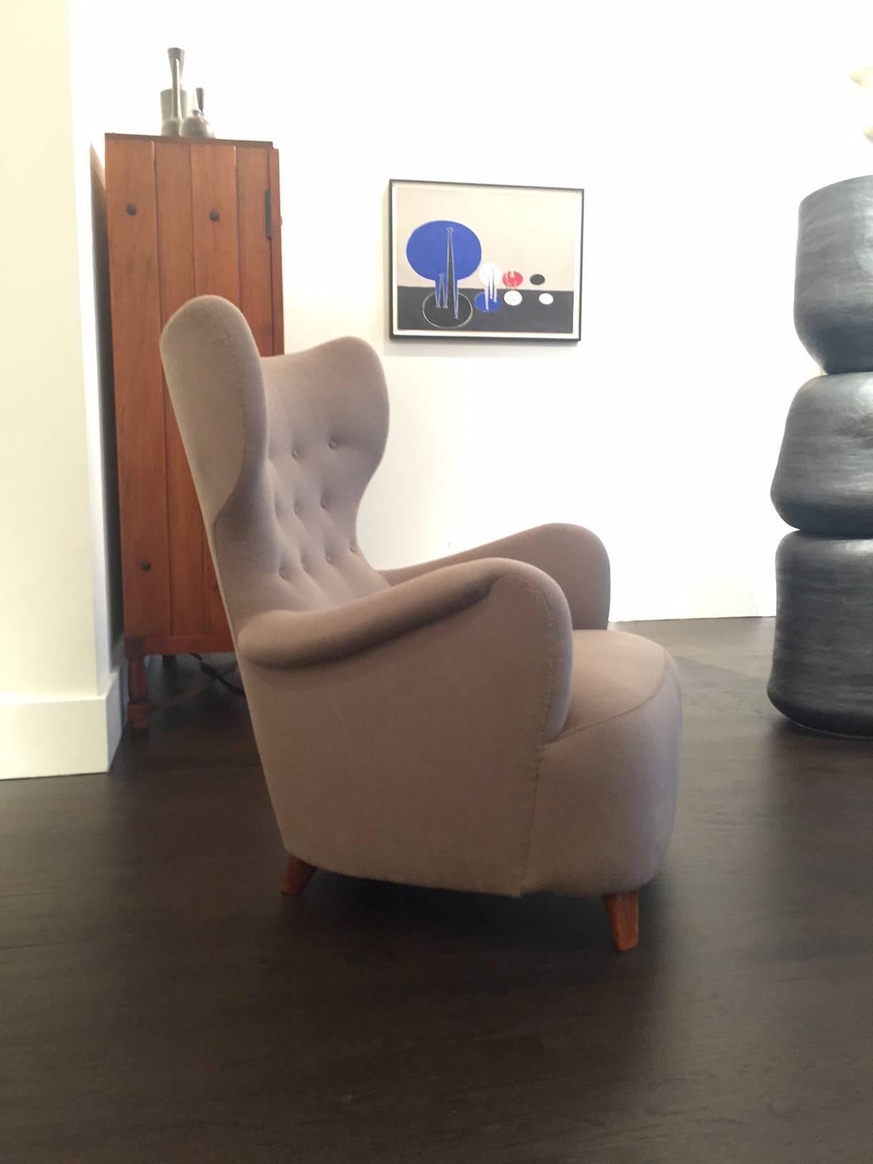Scandinavian Modern Gustav Axel Berg, Sculptural Lounge Chair, circa 1950